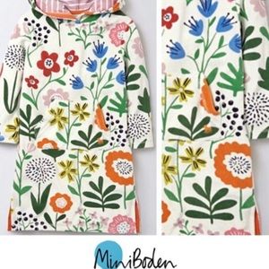 Mini Boden Floral Toweling Terry Pullover Swimsuit Coverup Dress